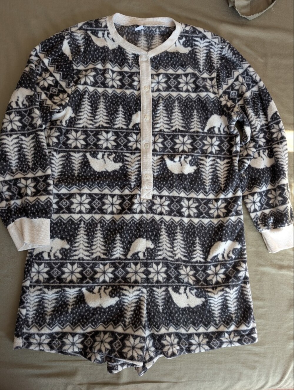 Winter Pajama Jumpsuit Small
